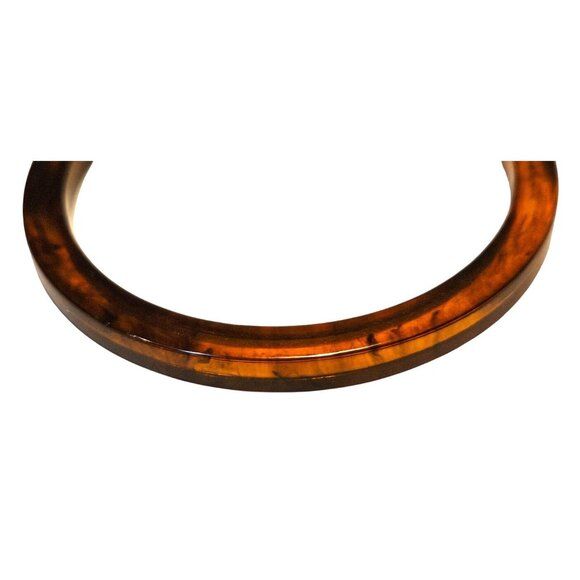 Vintage Bangle Bracelet Tortoise Lucite Translucent - 2.75" Inner Diameter - Picture 3 of 7